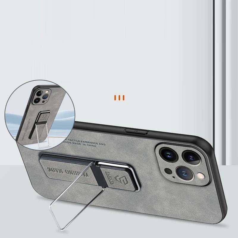 Sheepskin Leather Phone Case Bumper for Vivo X200 Pro Mini X 200 Matte Ring Holder Back Cover for Vivo X200Pro X100 Ultra X100S Pro Magnetic Ring Case