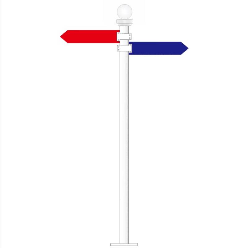 Dual-Directional Pole Sign