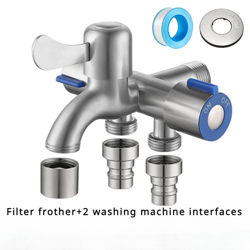 304 stainless steel faucet/multifunctional one to three/washing machine, mop sink, balcony faucet