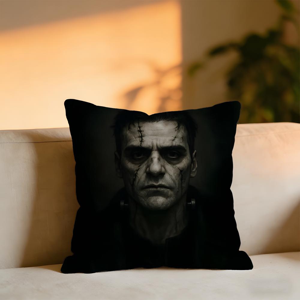 Frankenstein Cushion Cover Cozy Velvet Throw PillowSoft Warm Cushion For Sofa  Bed
