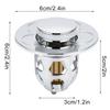 2Pcs Universal Anti Clogging Sink Drain Strainer 30-40mm Drain Hole Push-Type Washbasin Pop Up Sink Drainer Filter Hair Catcher