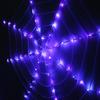 Halloween Spider Web LED String Light Purple Orange Remote Control Halloween Net String Lights 8 Modes Party Decorations