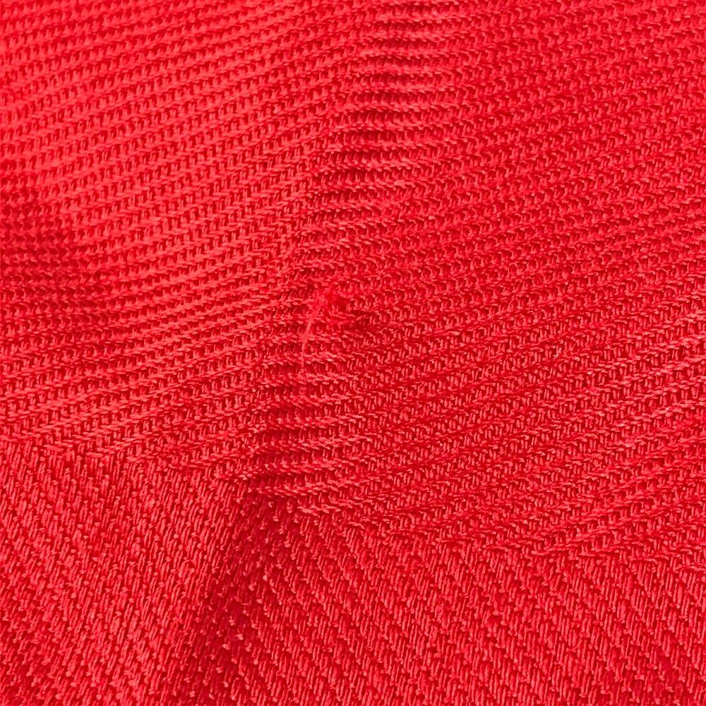 Louis Vuitton Monogram Large format Stole Fringe Scarf shawl wool / silk Red