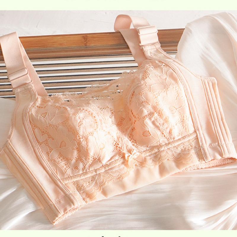 Full-cup Ultra-thin Beautiful-back Anti-exposure Bandeau Bra for Large Breasts Slimming and Pushing Up with Side Breasts