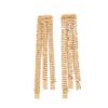 Fashion Long Aluminum Mesh Chain Fringed Stud Earrings, Exaggerated Geometric Metal Sequins Za Earrings For Women