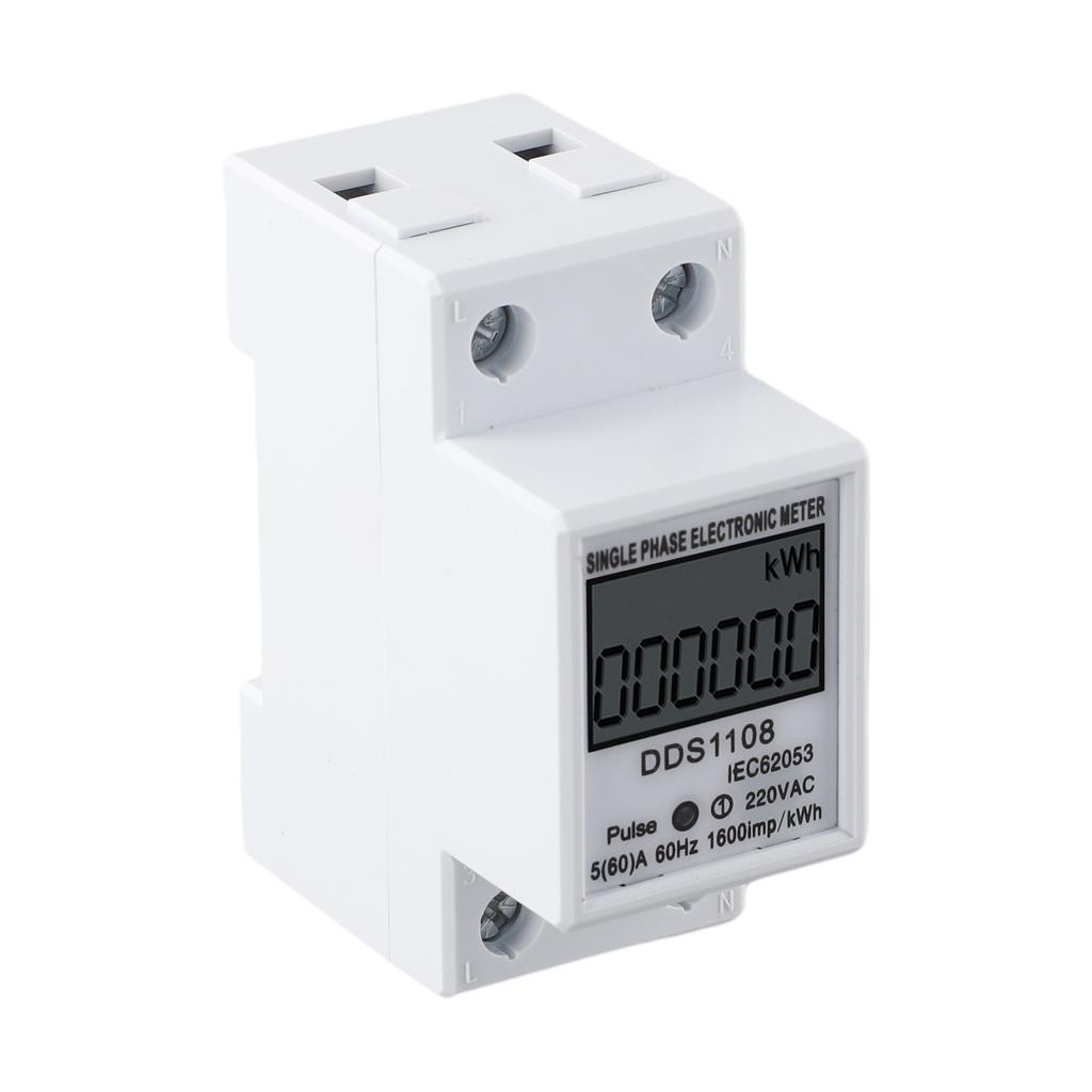 Functional Energy Meter Single-phase Display Easy To Install Electric Explosion Protection KWH LCD Versatile 220V