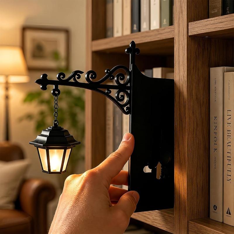 Bookshelf Lamp Library Lantern Light Library Lantern Bookshelf Mini Bookcase Lamp Book Nook Lamp Reading Nook Decor For Home