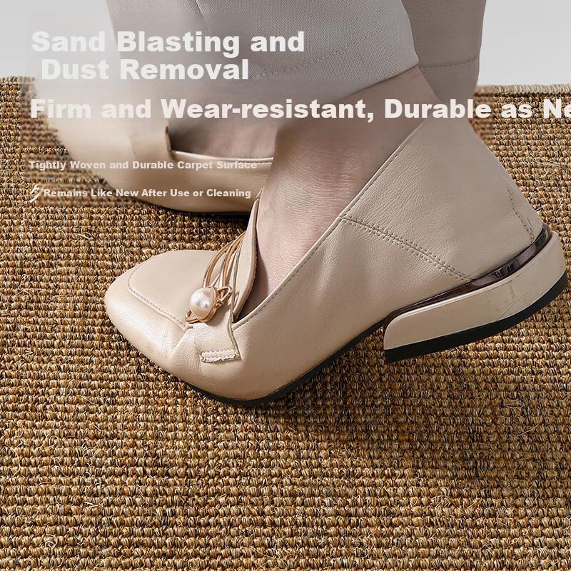 Dajiang Natural Sisal Entrance Mat, Doorway Floor Mat, Hallway Carpet, Handwoven Entrance Mat, 50x80cm