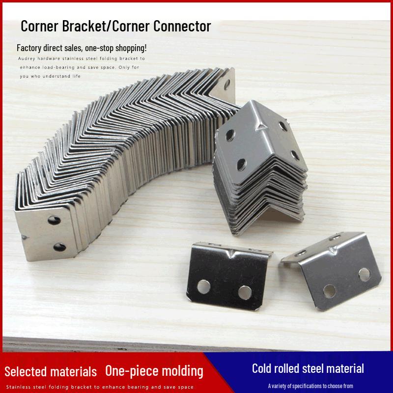 L-Shaped 90° Angle Iron Bracket for Furniture & Shelving