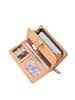 Women's Classic Long Wallet with Leaf Cutout and Zipper Clasp