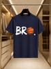 2026 New Arrival 100 Cotton Tshirt Br Brush Letter Replace Basketball Dot Print Crew Neck Unisex Basketball Sports Loose Casual S