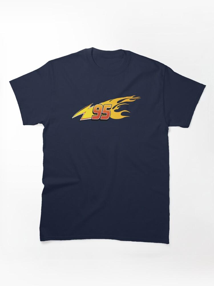 NASCAR Cup Series Lightning McQueen Team 95 Flames LEFT SIDE Classic Unisex T-Shirt