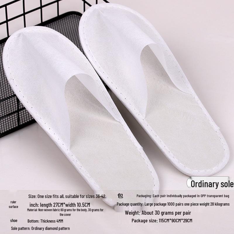 Disposable Non-slip Slippers for Hotels, B&Bs, and Beauty Salons