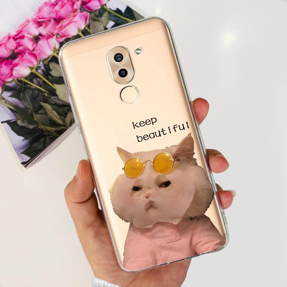 For Honor 6X Case BLN-AL10 BLL-L22 BLN-L21 Cover Fashion Flower Clear Silicone Soft Funda For Huawei Mate 9 Lite GR5 2017 Bumper