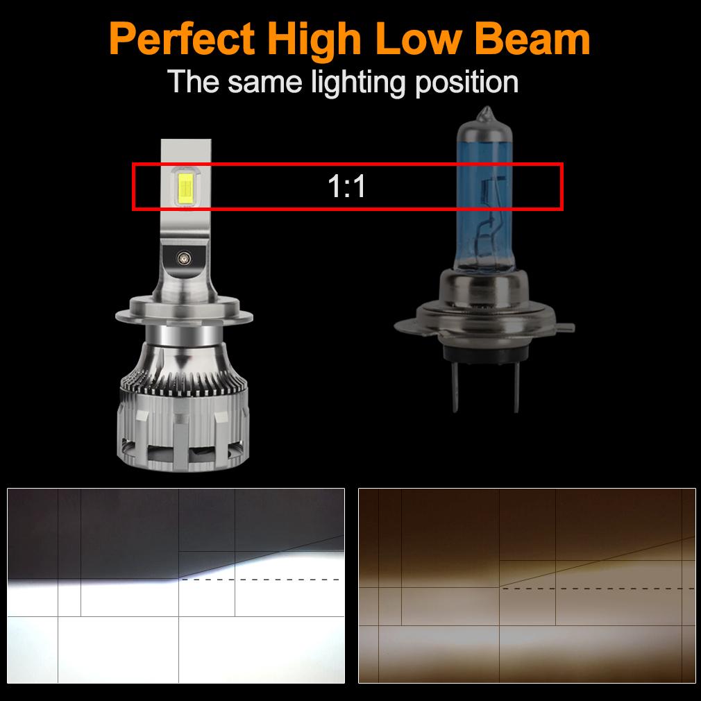2Pcs H1 H4 HB2 9003 H7 Led Auto Lampen 60W H8 H11 Scheinwerfer Hohe Abblendlicht Lampen 10000LM 9012 Hir2 HB3 9005 HB4 9006 Auto Lichter Für Auto Scheinwerfer 6000K