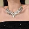 Luxury Rainbow Zircon Clavicle Necklace - Candy-Colored Crystal Heart Design