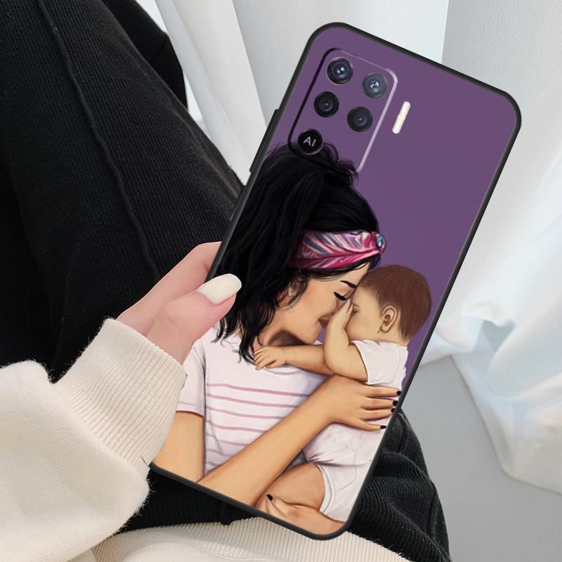 Baby Mom MUM MOTHER Girl Queen Case For Oppo A54 A74 A94 A18 A57 A17 A77 A38 A58 A78 A98 A80 A60 A40 A96 A76 A16 A15 A5 Pro