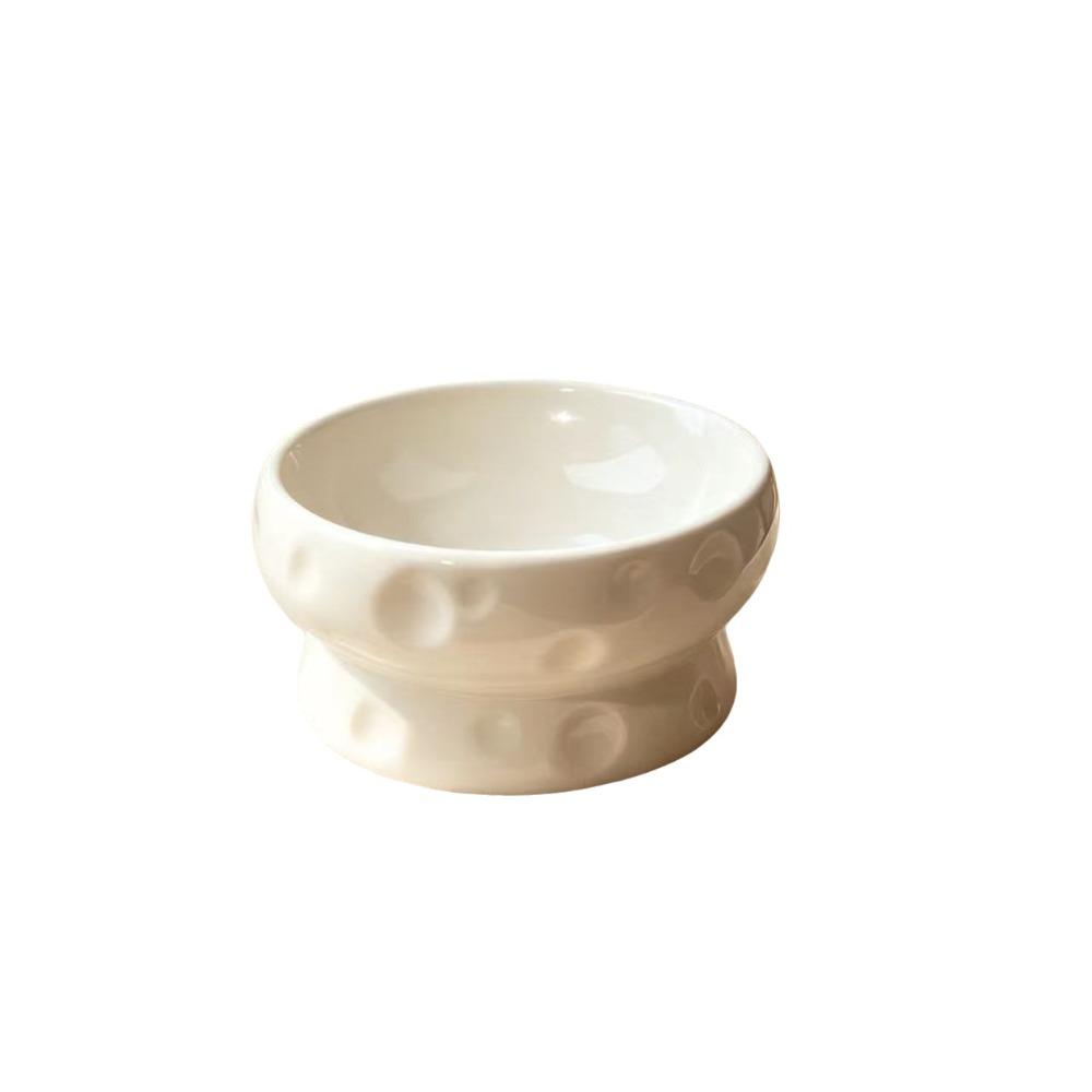 Not Easy To Knock Over Ceramic Cat Feeder Large Diameter High Foot Dog Food Basin Puppies