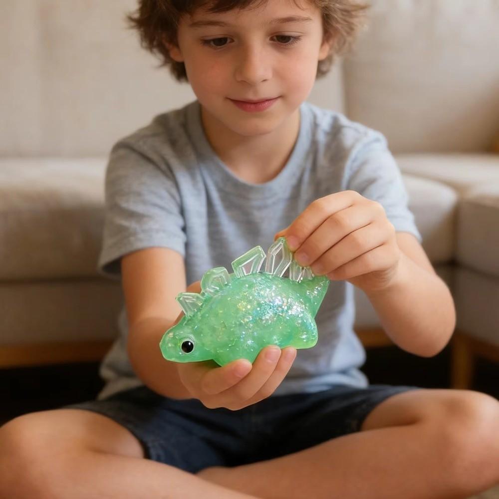 Glitter Dinosaur Squishy Toys Stress Relief Sensory Toys  For Stress Anxiety Relief