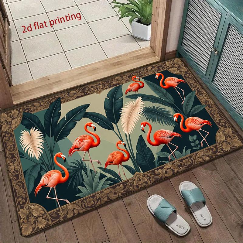 Tropical Flamingo Pattern Living Room Decoration Home Sofa Non-Slip Carpet Study Bedroom Tatami Children'S Soft Floor Mat