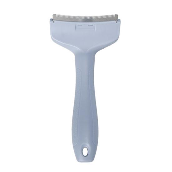 V-Tooth Deshedding Comb Pet Hair Removal Grooming Brush 1mm Teeth Shedding Comb with Ergonomic Handle for Dogs Cats