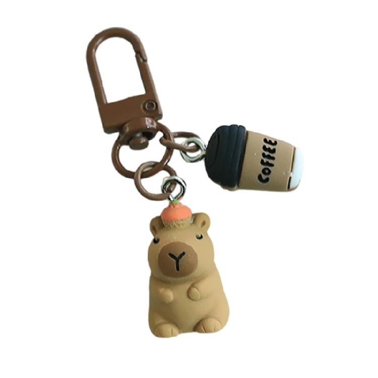 

Unique Capybara 3D Key Pendant Versatile Resin Ornament Keychain Fashion Bag Accessory Key Holder for Everyday Use