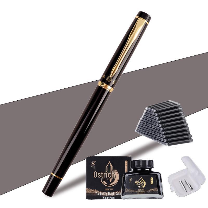 Handmade Curved Tip Calligraphy Fountain Pen for Students and Adults - Perfect for Writing and Character Practice