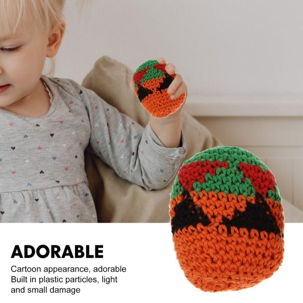 1/3/6/12Pcs Multicolored Foot Bag Crochet Balls Geometric Pattern Crochet Kick Sack  Outdoor Toy