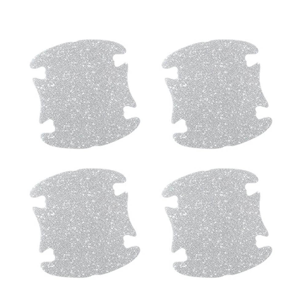 4X Car Door Bowl Handle Reflective Bling Sticker Anti-scratch Protection Rhinestone Decals Auto Door Styling Protector Stickers