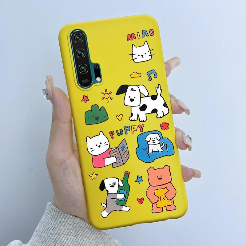 For Honor 20 Pro Case Honor20 Pro Back Soft TPU Silicone Cover Cute Cartoon Panda Phone Case For Huawei Honor 20 Pro Coque Funda
