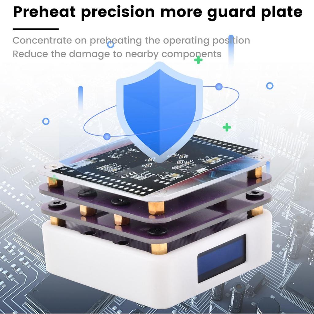 Chip Welding Station Welder Hot Plate Thermostat Smart Preheat 20V USB Type C Interface Time Saving for PCB SMD