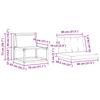 Outdoor Sofa Set with Cushions 3 Pcs Natural and Cream