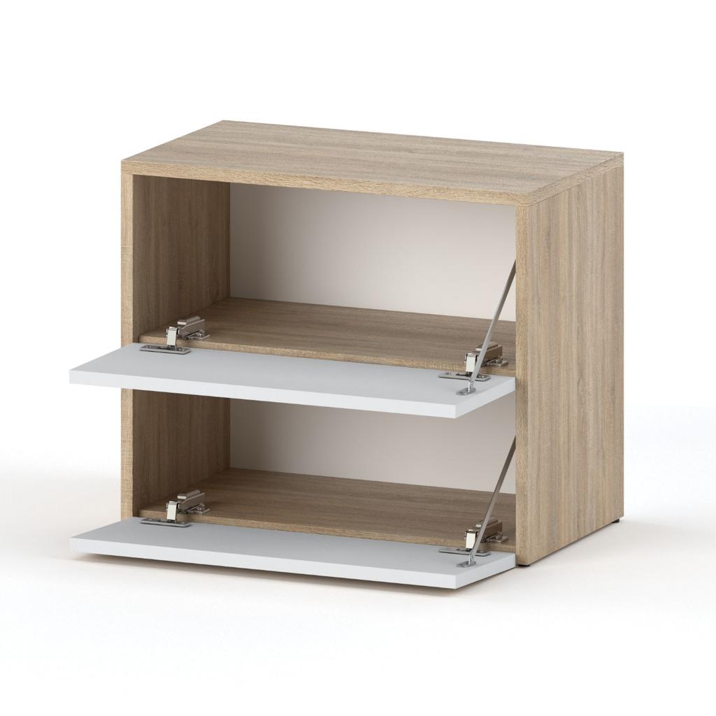 SHOE CABINET SONOMA OAK WHITE 60 CM