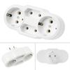 Triple Plug Protective Contact Multiple Plug Power Distribution Adapter EU To Russian Conversion Socket