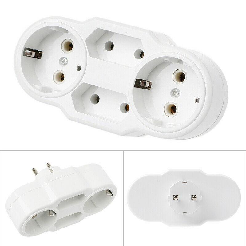 Triple Plug Protective Contact Multiple Plug Power Distribution Adapter EU To Russian Conversion Socket