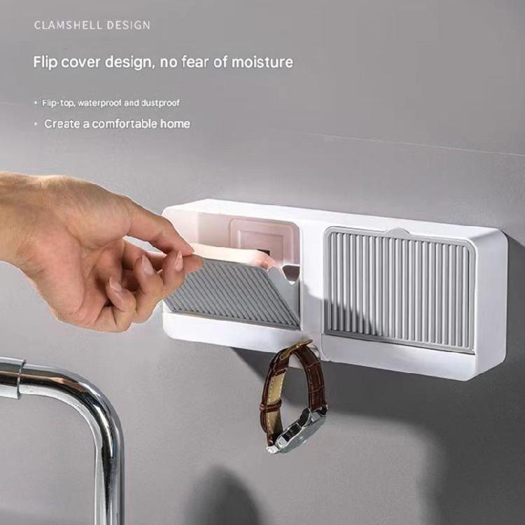 Adhesive Soap Box Holder for Kitchen And Shower Easy Cleaning For Bathroom and Kitchen Accessories
