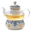 English Flower Teapot Classical Blue and White Daisy Pot Home Ceramic Cup and Saucer Phnom Penh  Afternoon Flower Teaware Set