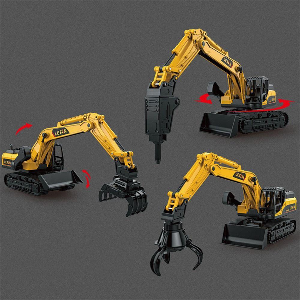 Drill Excavator Engineering Models Cars Model Toys Inertial Truck Toy  Children Gift