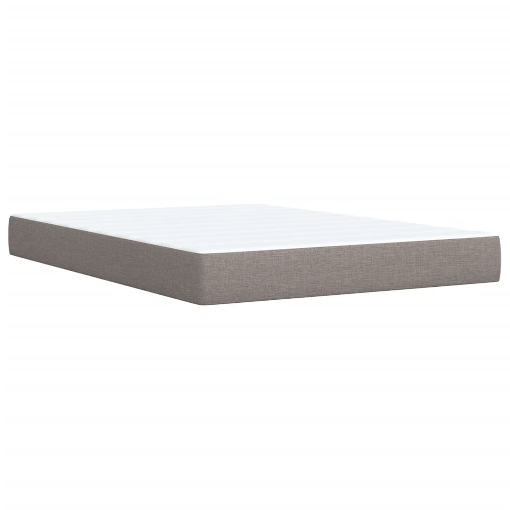 Vidaxl Letto Continentale Con Materasso, Taupe, Tessuto, 140X190 Cm