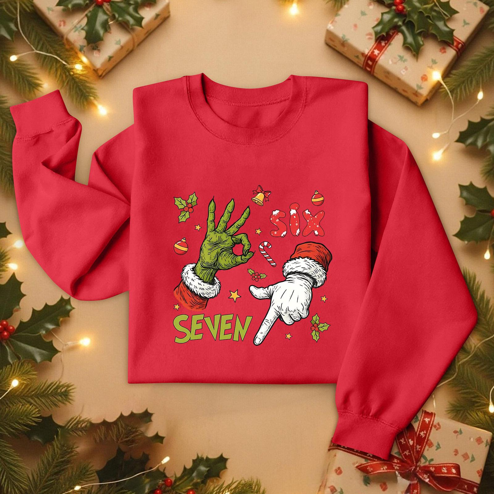 

Рождественские футболки и толстовки, женские толстовки, толстовки-пуловеры с длинным рукавом, женские топы с длинным рукавом L красный