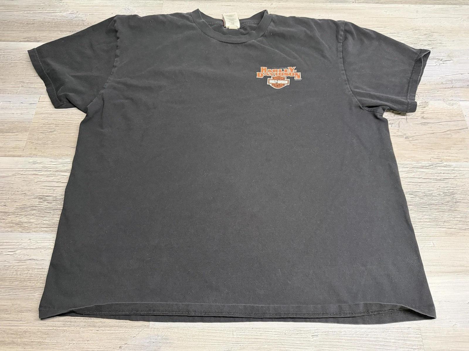 Vintage Harley Davidson T-Shirt Y2K Racine Wisconsin Mens Size 2XL Double Sided XL