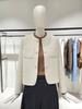 CC Collect Round Neck Open Short Tweed Jacket E253MSF107