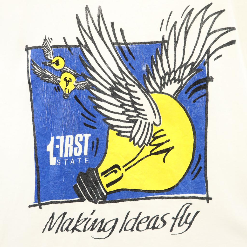 FRUIT OF THE LOOM 90s Made In USA Old Marking Ideas Fly Short Sleeve T-shirt Men's Used