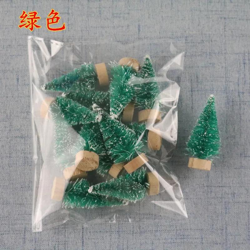 12 Stück Mini Weihnachtsbaum Sisal Seide Zeder Tischdekoration Kleiner Weihnachtsbaum Gold Mini Baum Fenster DIY Dekorationen