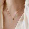 Titanium Steel Pear Shaped Zircon Single Diamond Necklace Minimalist Geometric Pendant Collarbone Chain Women's Jewelry