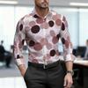 Camicia da uomo 2026, nuova, a pois bianchi e neri, a maniche lunghe, da lavoro, vestibilità slim, alla moda, casual, tessuto di alta qualità