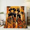 Abstract Painting African Living Throw Lightweight 240g Flannel Blanket Soft Skin-friendly for Summer Cooling