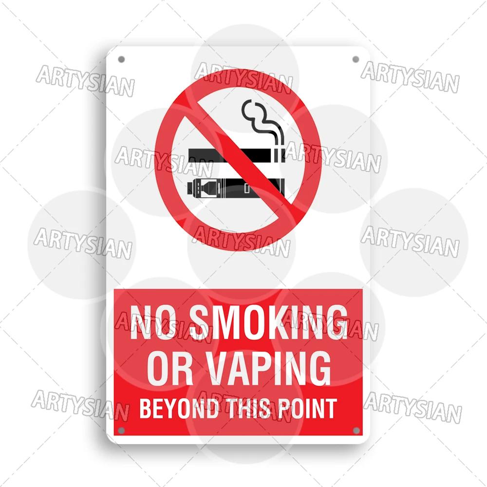 No Smoking Metal Sign No Vaping Smoke-Free Zone Smoking Permitted Plaque Auahi Kore Designated Smoking Area No Open Flames