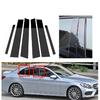 6pcs Glossy Black Pillar Post Fit For Mercedes Benz C Class Sedan W205 2015-  Door Window Column BC Trim Sticker Cover