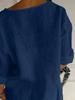 Plus Size Women Solid Color Front Button Shirt, Spring Casual Loose Daily Blouse Top
